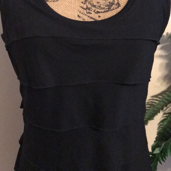 NWOT Calvin Klein Tiered Black Dress - Picture 3 of 8